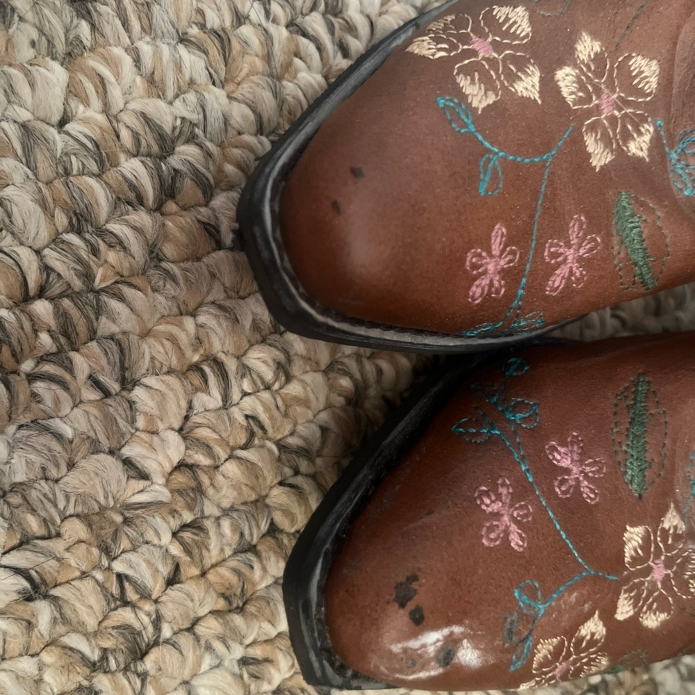 Brown Embroidered Western Boots - image 3